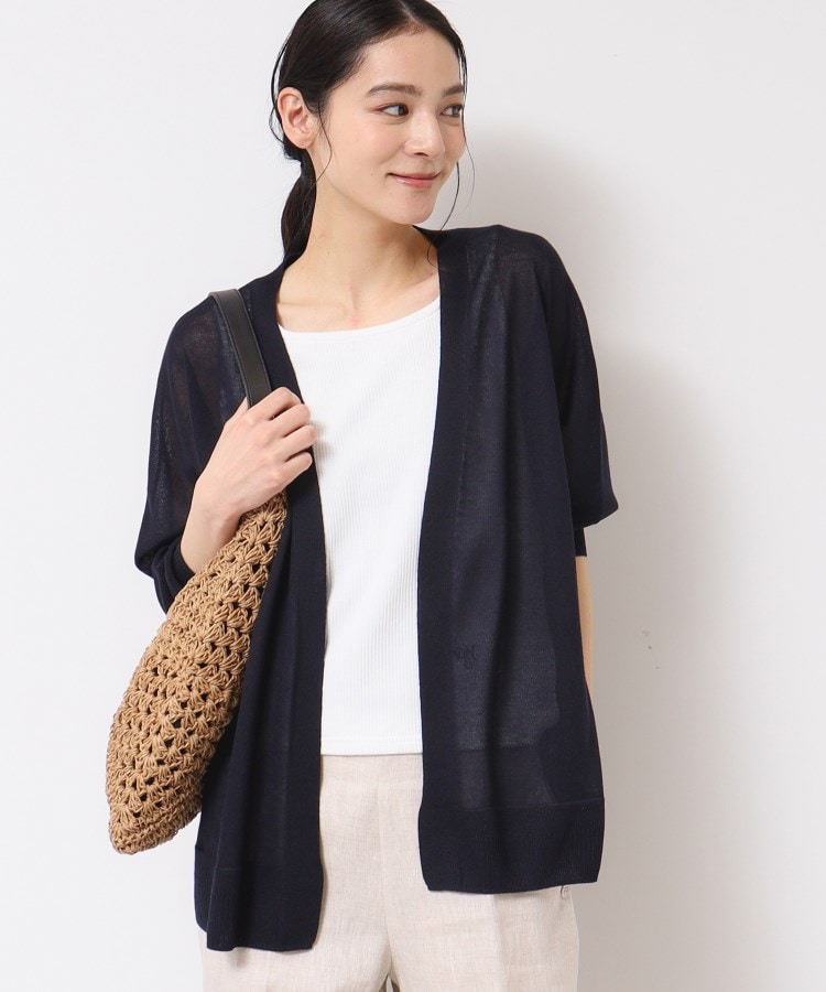デッサン(レディース)(Dessin(Ladies))の【日よけ・冷房対策・洗える】ミドル丈シアーカーディガン（S～L） カーディガン/ボレロ