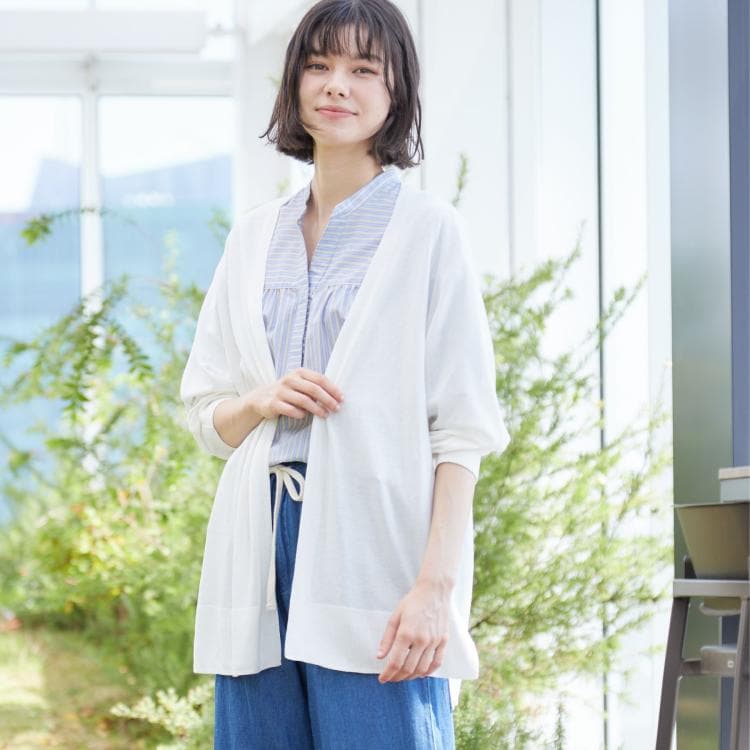 デッサン(レディース)(Dessin(Ladies))の【接触冷感・洗える】ドルマンスリーブひんやりカーディガン（S～L） カーディガン/ボレロ
