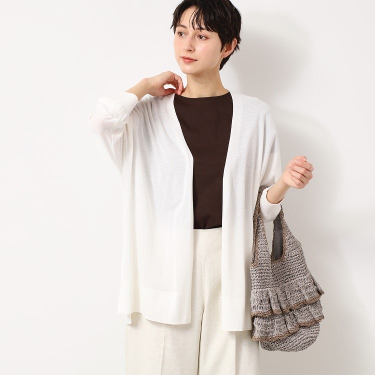 デッサン(レディース)(Dessin(Ladies))の【接触冷感・洗える】ドルマンスリーブひんやりカーディガン（S～L） カーディガン/ボレロ