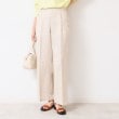 デッサン(レディース)(Dessin(Ladies))の【セットアップ可能・洗える】タック入り麻マリンパンツ ベージュ(052)