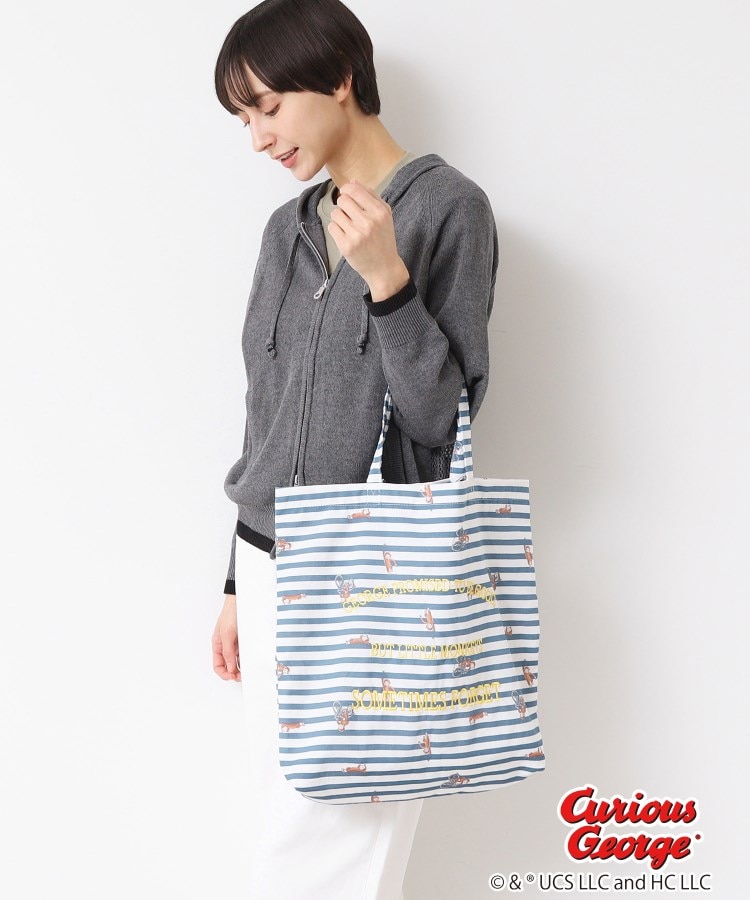 デッサン(レディース)(Dessin(Ladies))の【おさるのジョージコラボ】A4収納可トート ブルー(591)