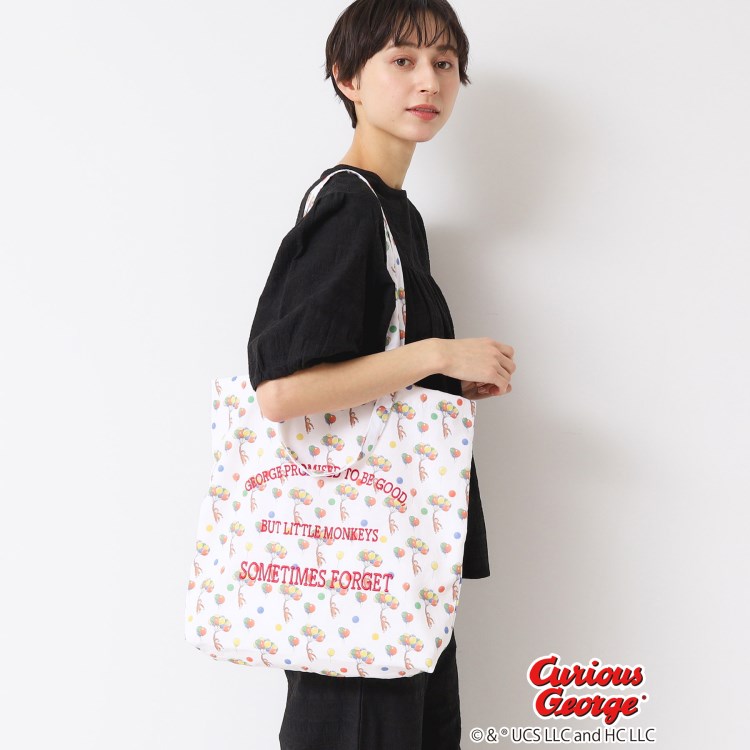 デッサン(レディース)(Dessin(Ladies))の【おさるのジョージコラボ】A4収納可トート トートバッグ