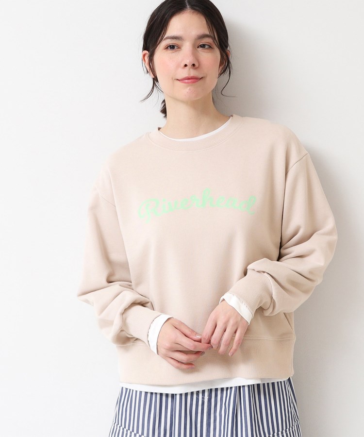 デッサン(レディース)(Dessin(Ladies))の【洗える】フロッキーロゴスウェット（S～L） グレージュ(050)