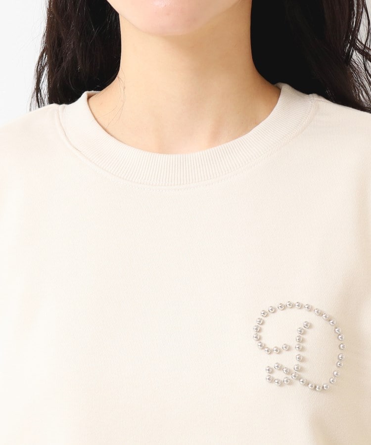 デッサン(レディース)(Dessin(Ladies))の【洗える】スタッズDマーク付きクロップド丈スウェット16
