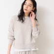 デッサン(レディース)(Dessin(Ladies))の【洗える】スタッズDマーク付きクロップド丈スウェット1