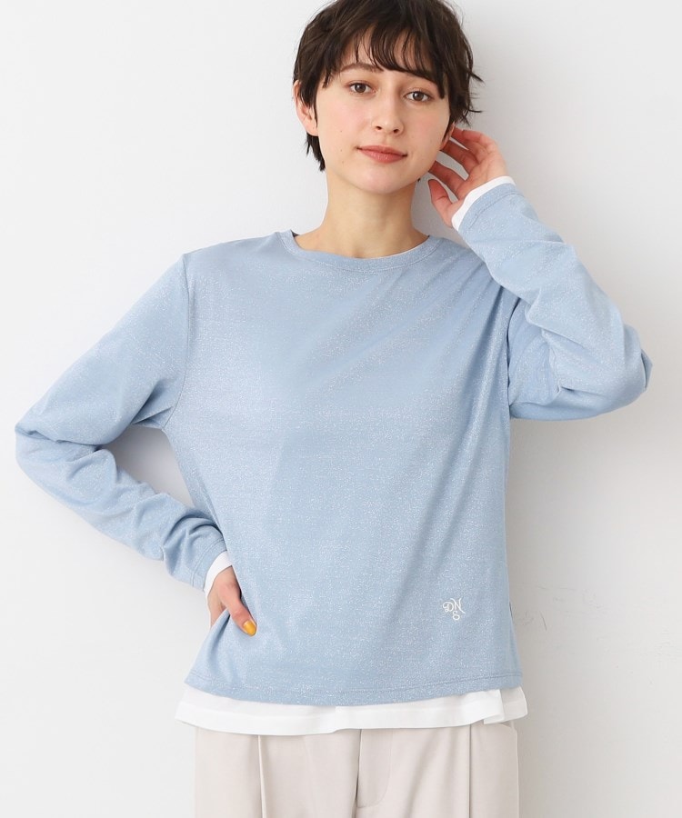 デッサン(レディース)(Dessin(Ladies))の【洗える】シアーカットソー ブルー(091)