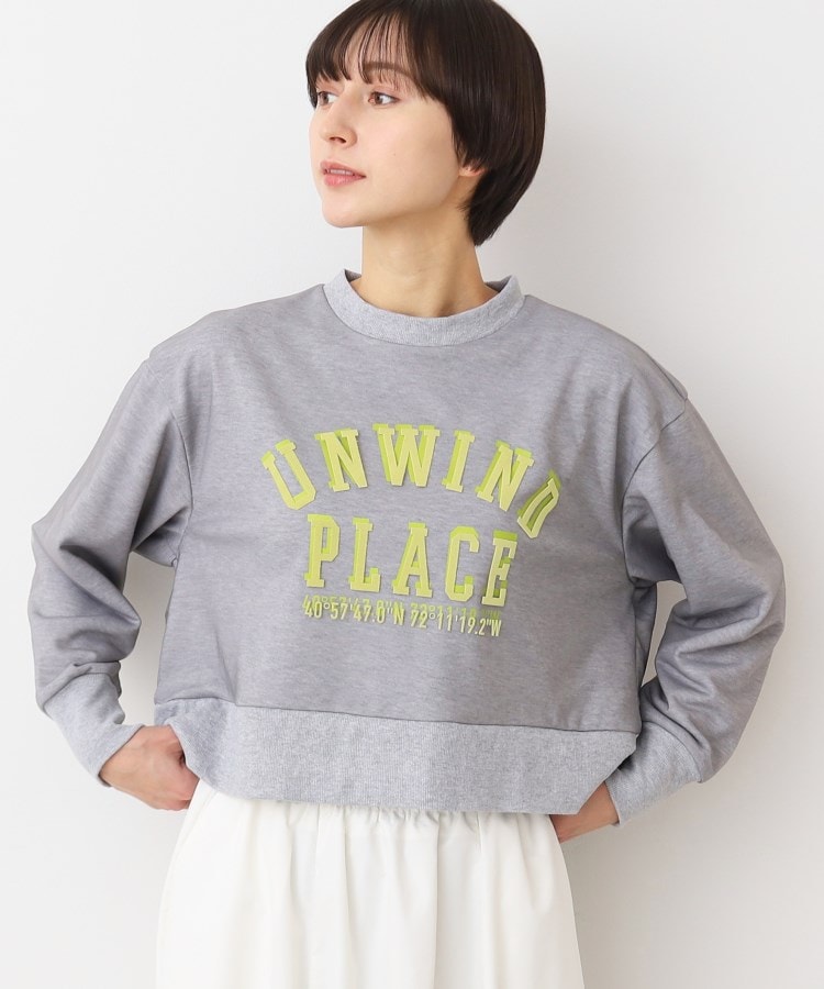 デッサン(レディース)(Dessin(Ladies))の【洗える】チュールレイヤードスウェット（S～L） グレー(012)