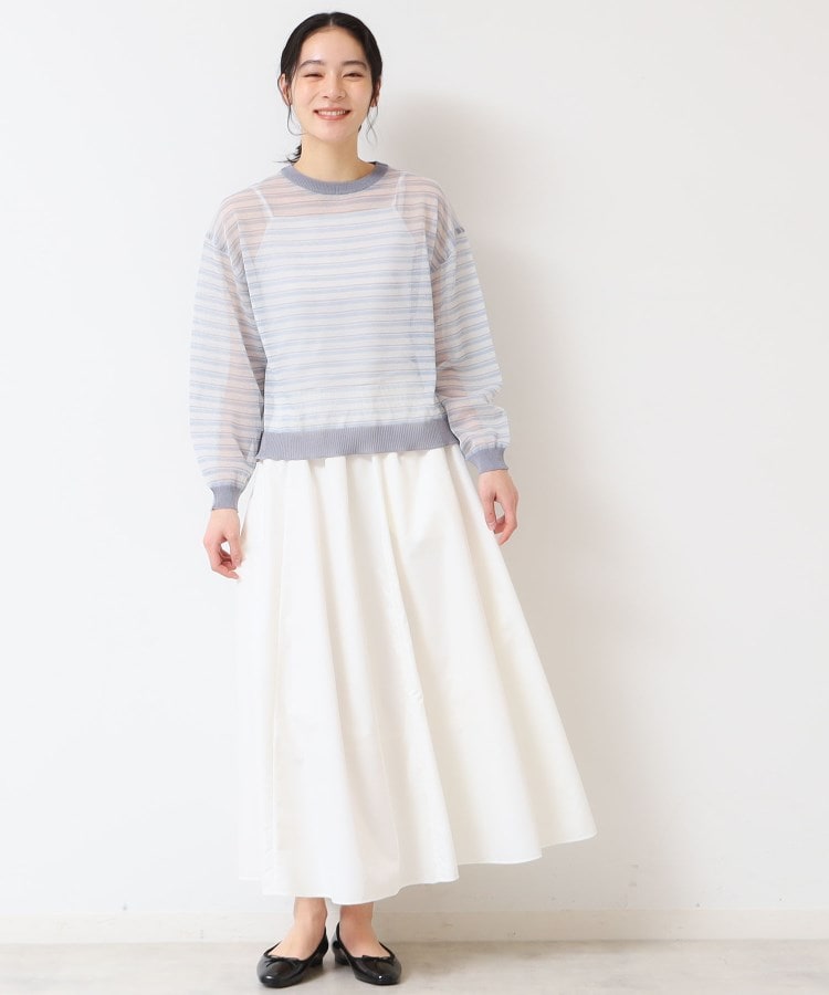デッサン(レディース)(Dessin(Ladies))の【洗える】シアーカラ―ボーダーニット（S～L）6