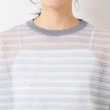 デッサン(レディース)(Dessin(Ladies))の【洗える】シアーカラ―ボーダーニット（S～L）12