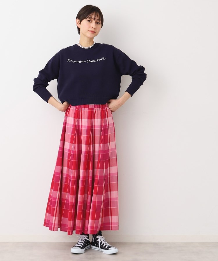 デッサン(レディース)(Dessin(Ladies))の【洗える】クロップド丈ロゴジャカードニット（S～L）15