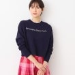 デッサン(レディース)(Dessin(Ladies))の【洗える】クロップド丈ロゴジャカードニット（S～L） ネイビー(094)