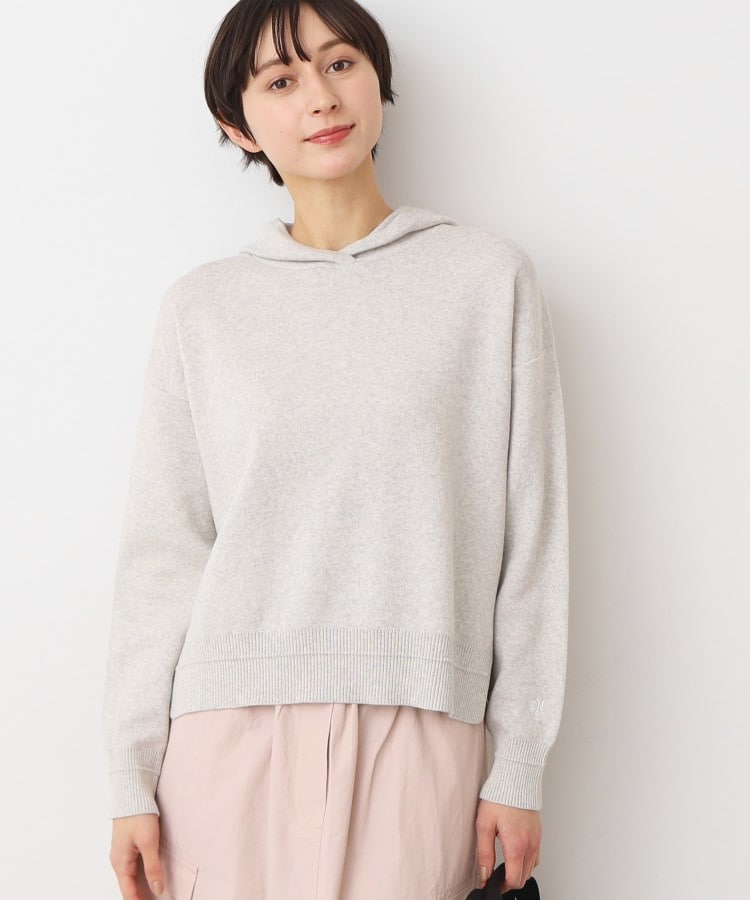 デッサン(レディース)(Dessin(Ladies))の【春SALE・洗える】フーデットニット（S～L） ライトグレー(011)