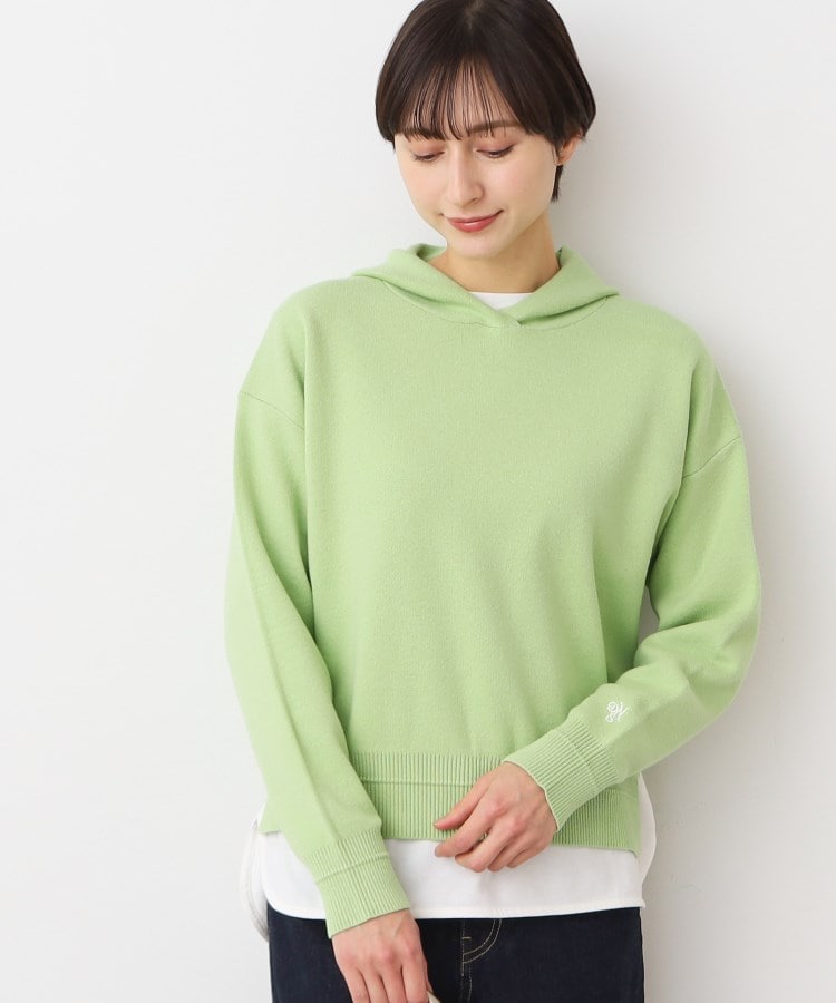 デッサン(レディース)(Dessin(Ladies))の【春SALE・洗える】フーデットニット（S～L） ライトグリーン(020)