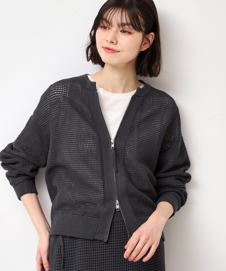セットアップ可能・洗える】コットンメッシュブルゾン(ブルゾン セットアップ可能・洗える】コットンメッシュブルゾン(ブルゾン