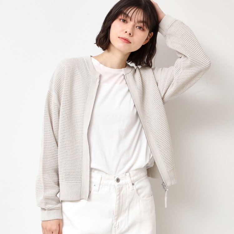 デッサン(レディース)(Dessin(Ladies))の【セットアップ可能・洗える】コットンメッシュブルゾン ブルゾン/ジャンバー