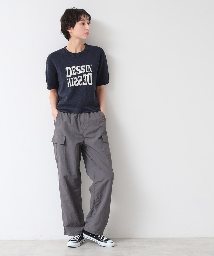 デッサン(レディース)(Dessin(Ladies))の【洗える】ロゴジャカード半袖ニット（S～L）15