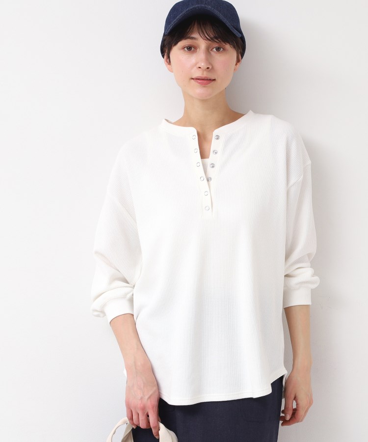 デッサン(レディース)(Dessin(Ladies))の【洗える】ヘンリーネックカットソー2
