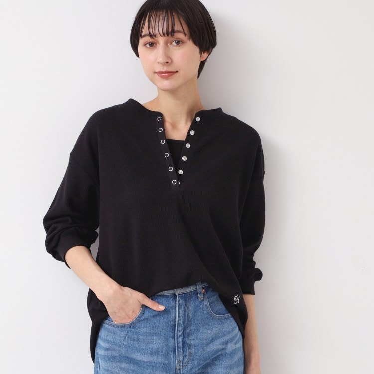 デッサン(レディース)(Dessin(Ladies))の【洗える】ヘンリーネックカットソー カットソー