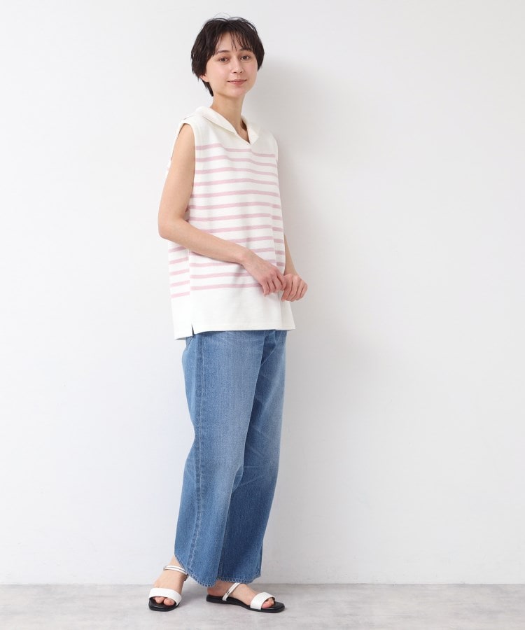 デッサン(レディース)(Dessin(Ladies))の【洗える】セーラーカラーボーダーニット11
