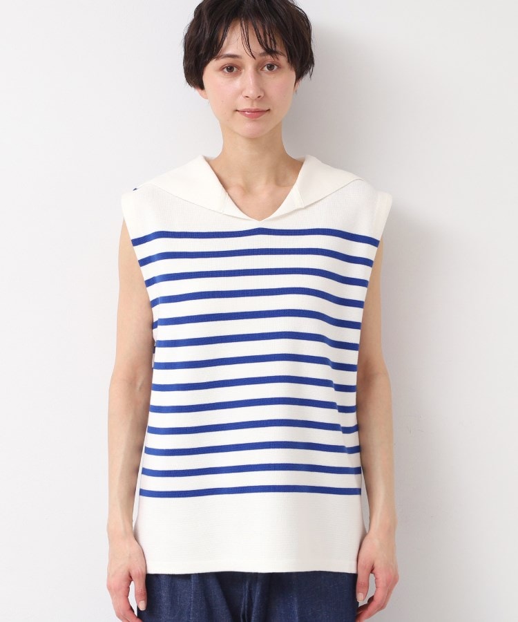 デッサン(レディース)(Dessin(Ladies))の【洗える】セーラーカラーボーダーニット13