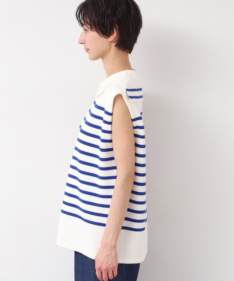 デッサン(レディース)(Dessin(Ladies))の【洗える】セーラーカラーボーダーニット14