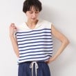 デッサン(レディース)(Dessin(Ladies))の【洗える】セーラーカラーボーダーニット2