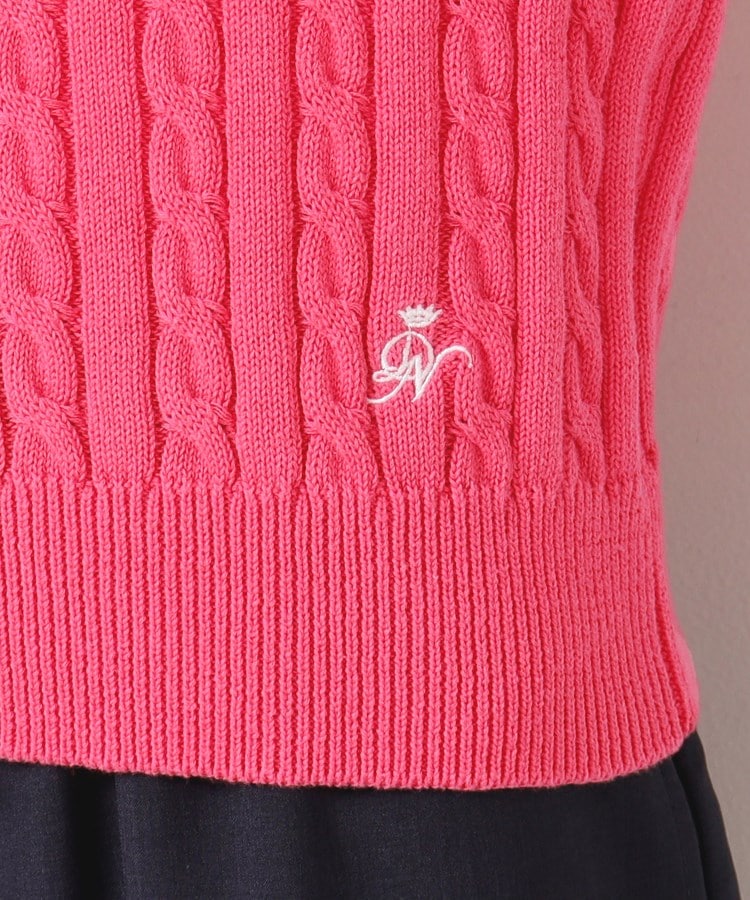 デッサン(レディース)(Dessin(Ladies))の【洗える】半袖ケーブルニットコットンカーディガン18
