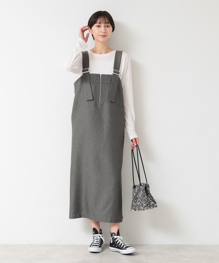 デッサン(レディース)(Dessin(Ladies))の【洗える】フロントジップジャンパースカート5