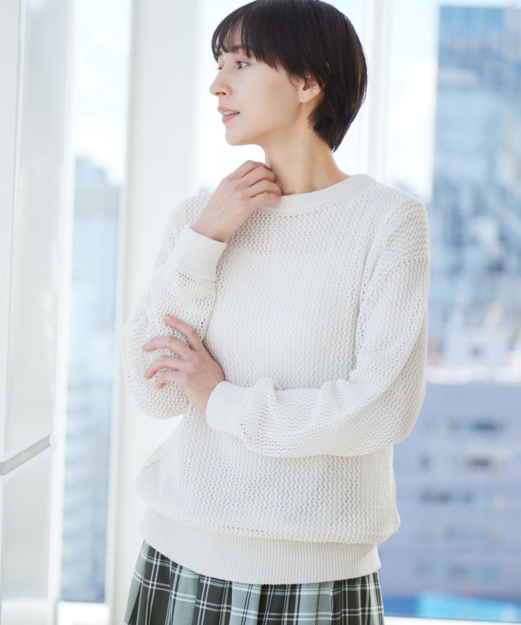 デッサン(レディース)(Dessin(Ladies))の【洗える】メッシュニット（S～L）6