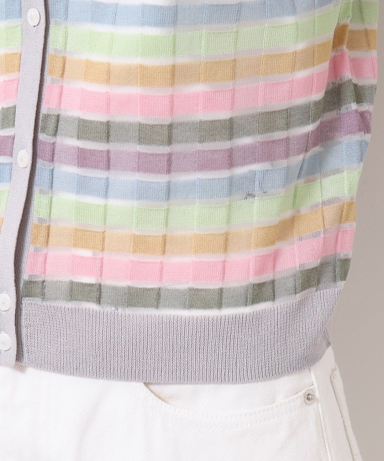 デッサン(レディース)(Dessin(Ladies))の【洗える】シアーボーダーカーディガン（S～L）14