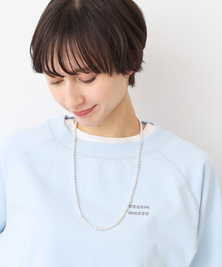 シルバーボールチェーンロングネックレス(ネックレス シルバーボールチェーンロングネックレス(ネックレス