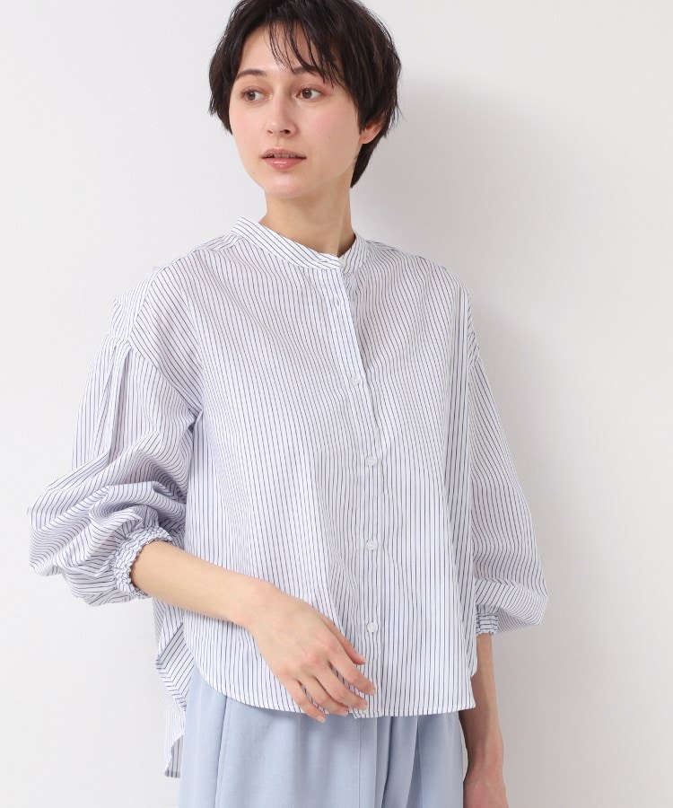 デッサン(レディース)(Dessin(Ladies))の【洗える・4サイズ展開】バンドカラーシャツ（XS～L）5