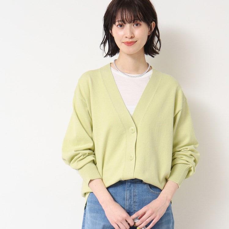 デッサン(レディース)(Dessin(Ladies))の【洗える】オーバーシルエットVネックカーディガン カーディガン/ボレロ