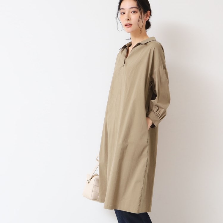デッサン(レディース)(Dessin(Ladies))の【洗える】シャツチュニックワンピース ミドルワンピース