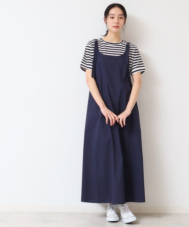 デッサン(レディース)(Dessin(Ladies))の【洗える】ベルト付きキャミワンピース ネイビー(094)