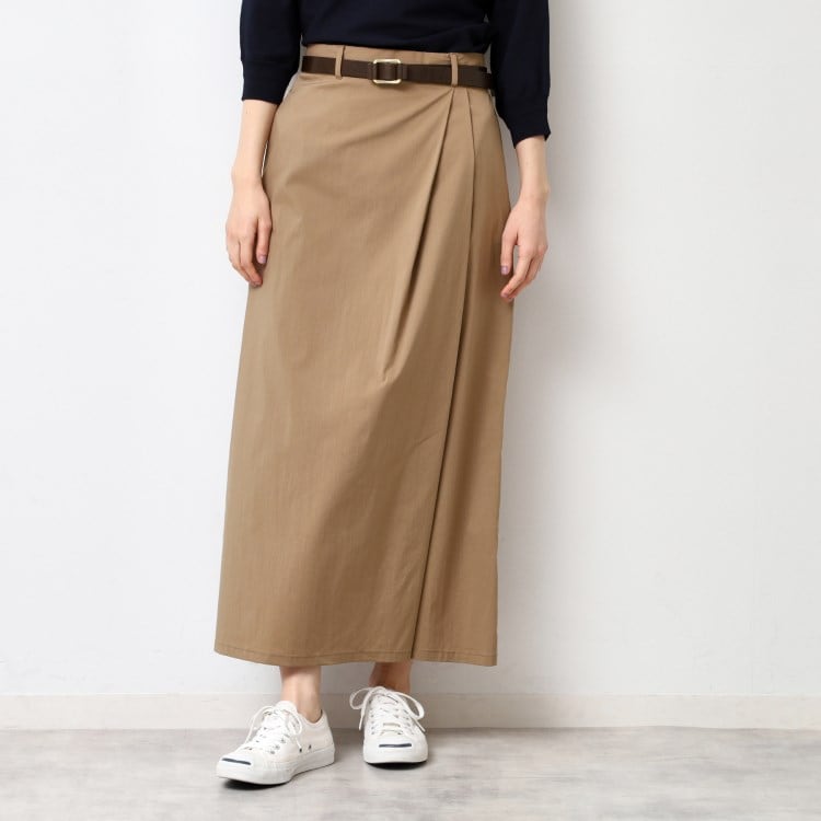 デッサン(レディース)(Dessin(Ladies))の【洗える】サイドタックロングスカート（S～L） マキシ・ロングスカート