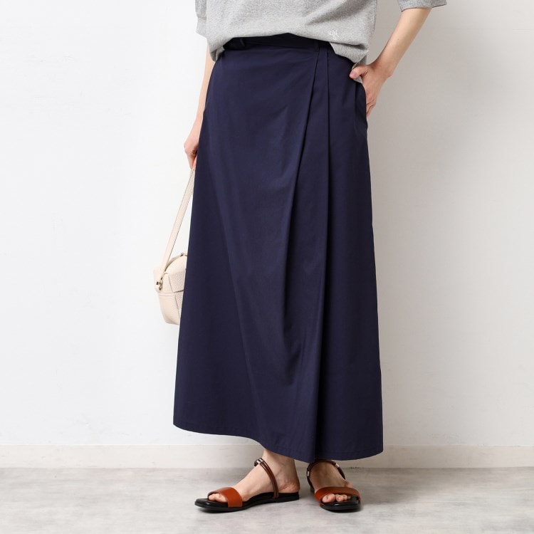 デッサン(レディース)(Dessin(Ladies))の【洗える】サイドタックロングスカート（S～L） マキシ・ロングスカート