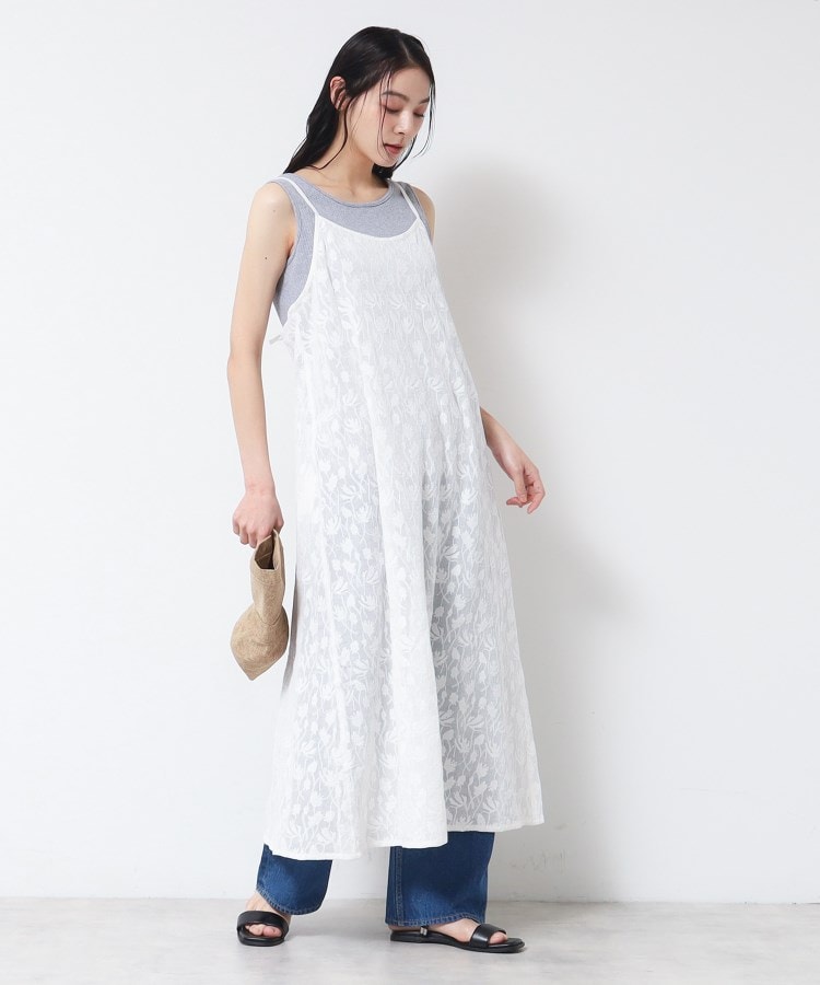 デッサン(レディース)(Dessin(Ladies))の【洗える】刺繍柄インドレースキャミワンピース3
