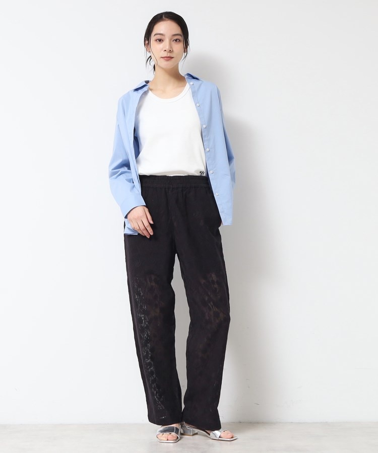 デッサン(レディース)(Dessin(Ladies))の【ウエストゴム・洗える】刺繍柄インドレースパンツ3