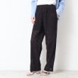 デッサン(レディース)(Dessin(Ladies))の【ウエストゴム・洗える】刺繍柄インドレースパンツ ブラック(019)