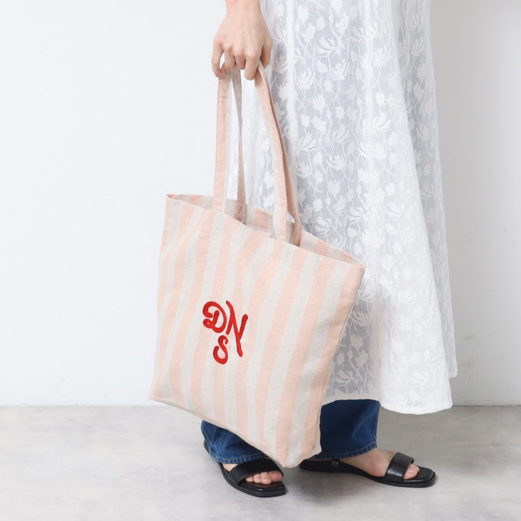 デッサン(レディース)(Dessin(Ladies))のストライプロゴ刺繍トート トートバッグ