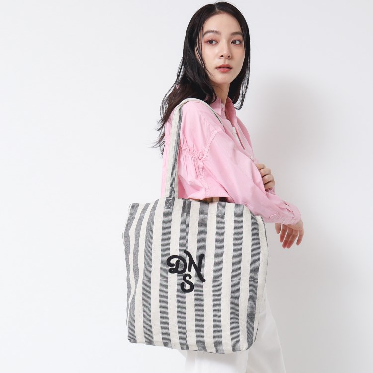 デッサン(レディース)(Dessin(Ladies))のストライプロゴ刺繍トート トートバッグ