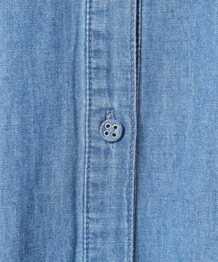 デッサン(レディース)(Dessin(Ladies))の【洗える】リネンブレンドデニム調シャツワンピース（S～L）4