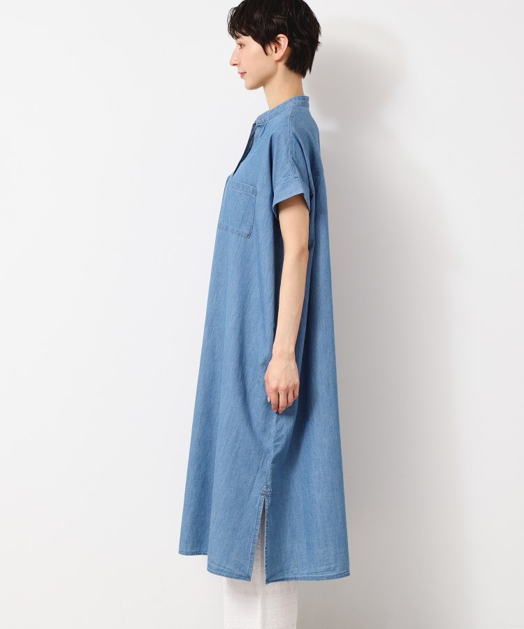 デッサン(レディース)(Dessin(Ladies))の【洗える】リネンブレンドデニム調シャツワンピース（S～L）14