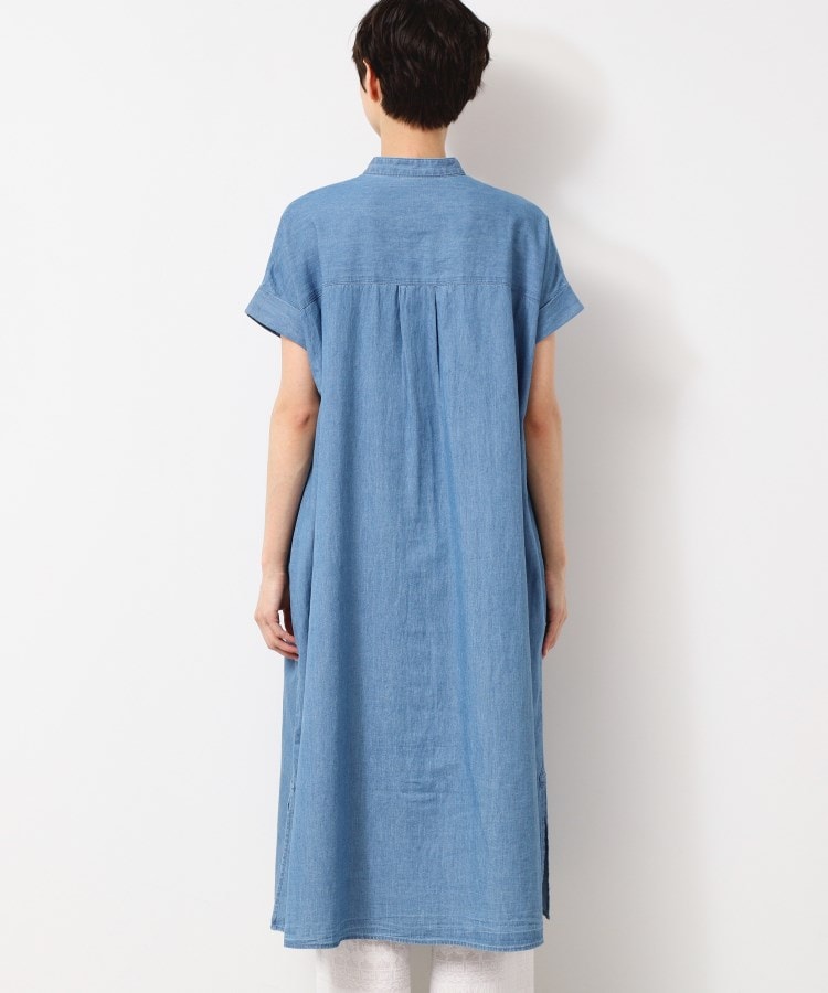 デッサン(レディース)(Dessin(Ladies))の【洗える】リネンブレンドデニム調シャツワンピース（S～L）15