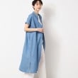 デッサン(レディース)(Dessin(Ladies))の【洗える】リネンブレンドデニム調シャツワンピース（S～L） ブルー(091)