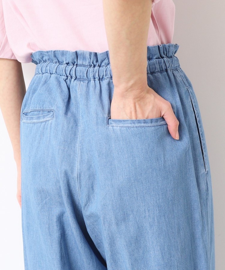 デッサン(レディース)(Dessin(Ladies))の【ウエストゴム・洗える】リネンブレンドデニム調イージーパンツ（XS～L）20