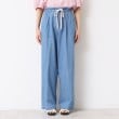 デッサン(レディース)(Dessin(Ladies))の【ウエストゴム・洗える】リネンブレンドデニム調イージーパンツ（XS～L）15