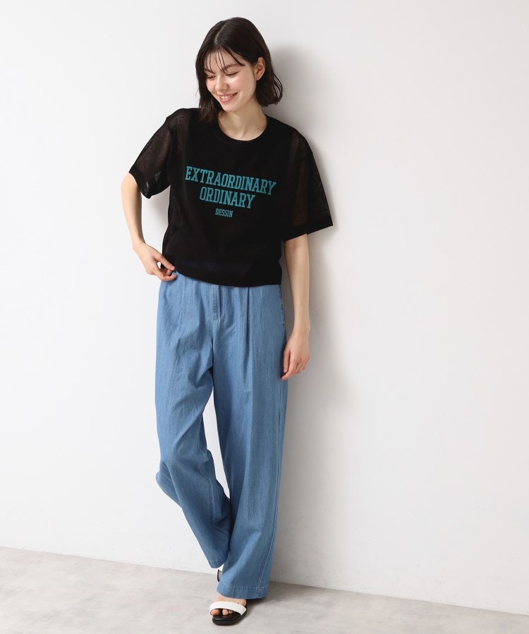 デッサン(レディース)(Dessin(Ladies))の【洗える】シースルーロゴニット7