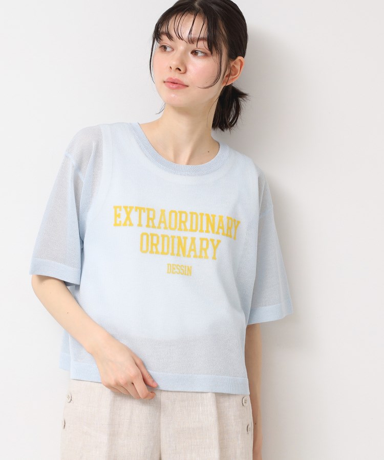 デッサン(レディース)(Dessin(Ladies))の【洗える】シースルーロゴニット10